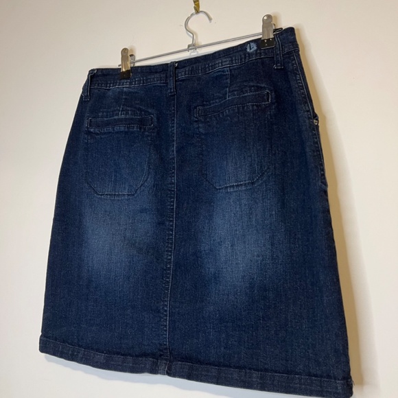 Kensie Button Up Blue Denim Jean Mini Skirt Size M - Picture 8 of 16